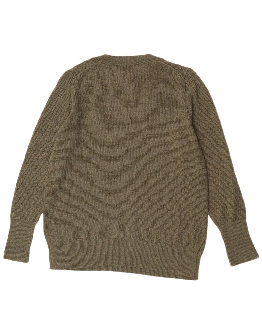 Gap Dame V-hals Jumper Sweater UK 16 Stor Khaki Nylon