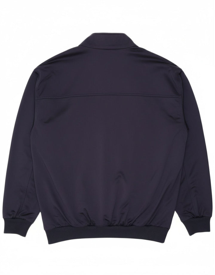 ADIDAS Mens Tracksuit Top Jacket UK 44/46 Large Navy Blue Polyester Vintage Adidas and Second-Hand Adidas from Messina Hembry 