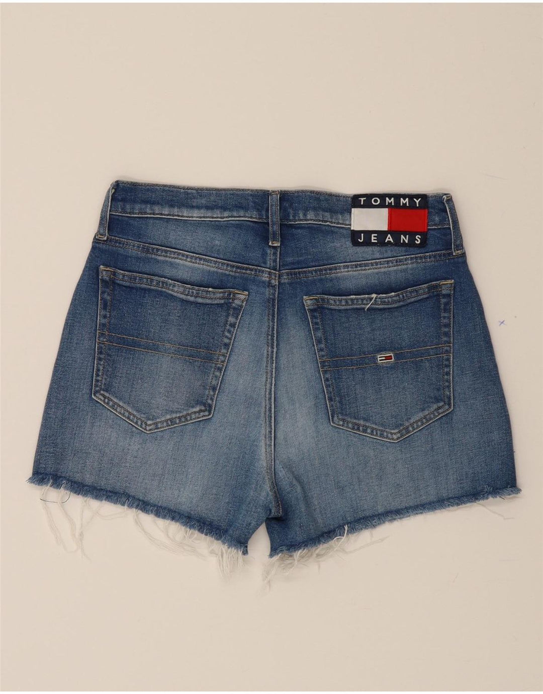 TOMMY HILFIGER Womens Denim Shorts W27 Small Blue Cotton Vintage Tommy Hilfiger and Second-Hand Tommy Hilfiger from Messina Hembry 