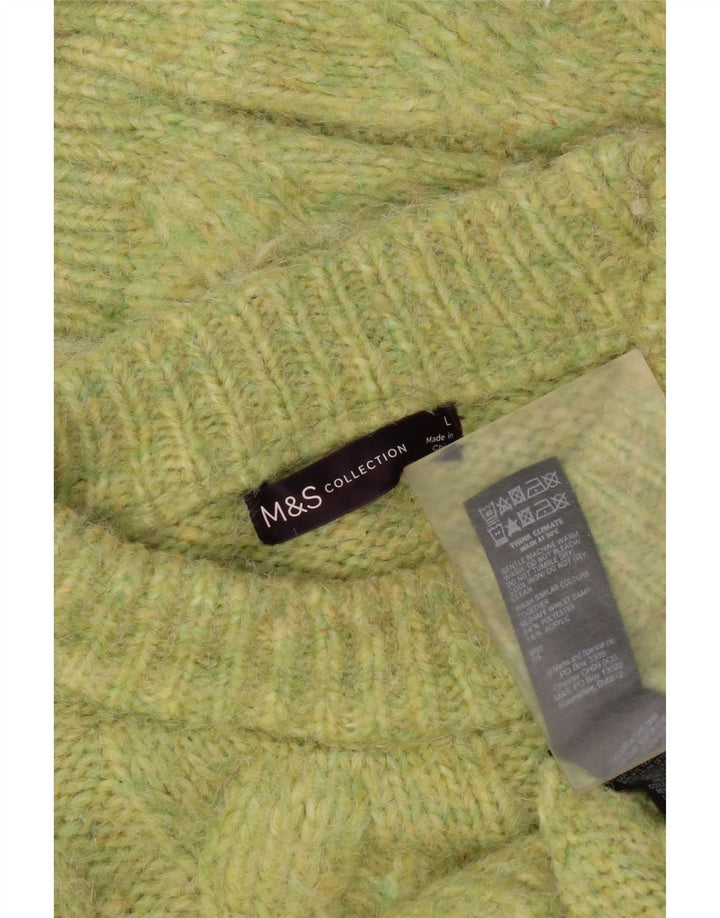 Marks & Spencer Dame Oversized Crew Neck sweater UK 16 Large Green