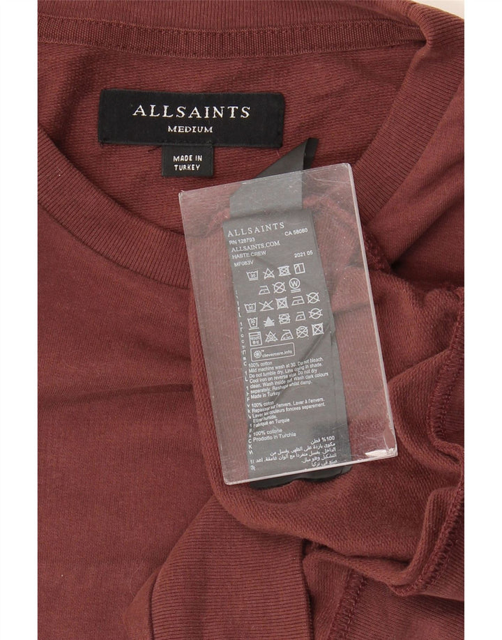 All Saints Sweatshirt til mænd Medium rødbrun bomuld