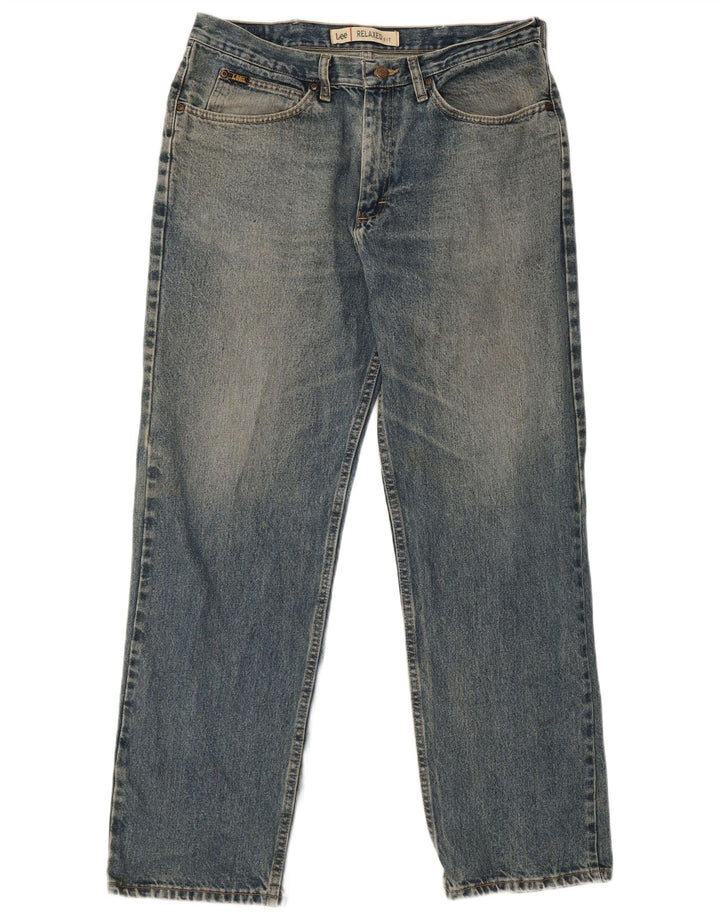 Lee Herre Relaxed Fit Straight Jeans W36 L32 Blå Bomuld