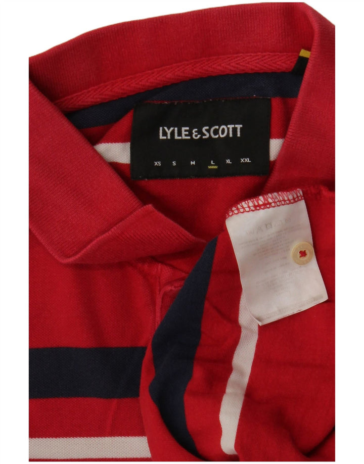 Lyle & Scott herre poloskjorte stor rødstribet bomuld