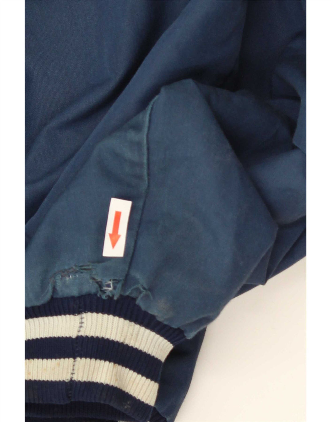 Vintage Herre Grafisk Varsity Jacket UK 44 2XL Blå