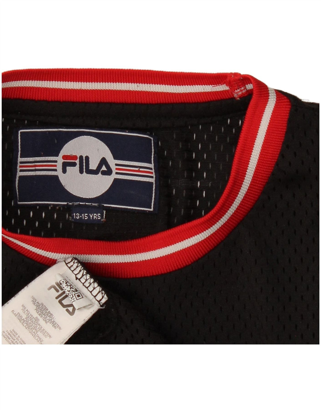 FILA Drenge Grafisk T-Shirt Top 13-14 År Sort Polyester