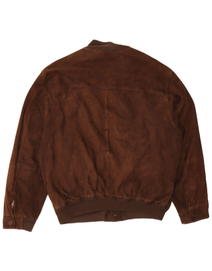 Vintage herre ruskind bomberjakke EU 52 XL Brun