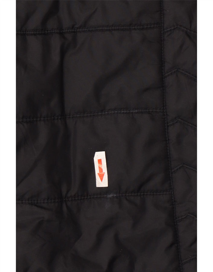 Zara Womens Polstret Frakke UK 14 Large Black Nylon
