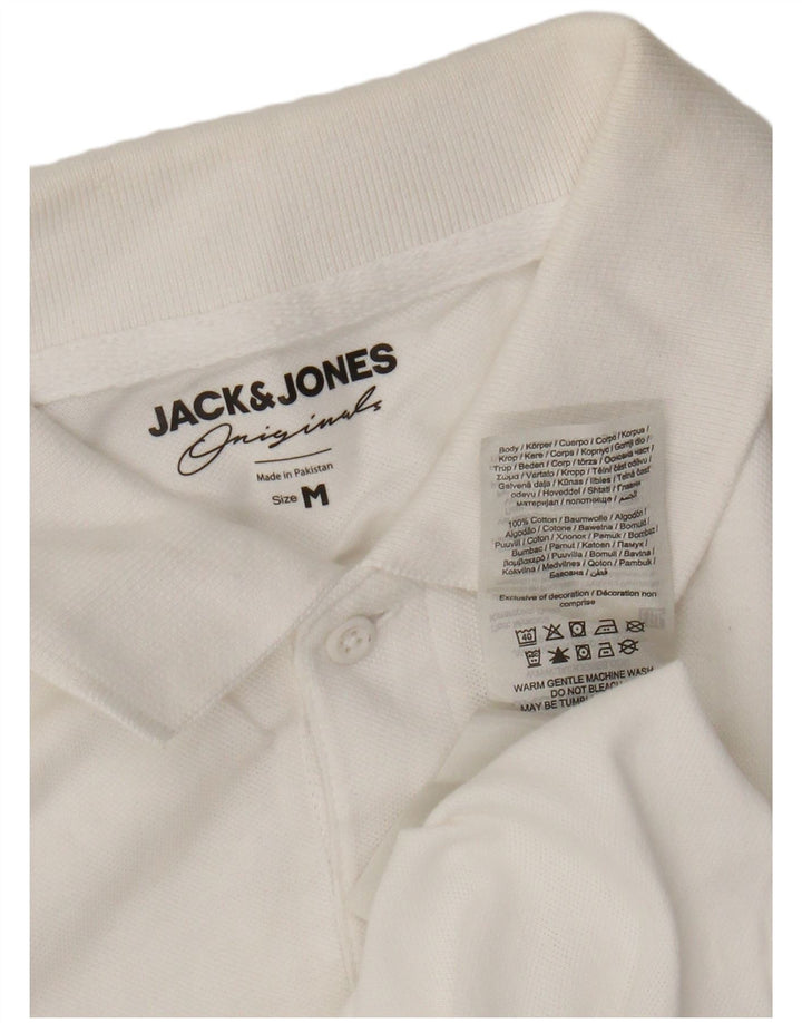 JACK & JONES Poloshirt til mænd Medium hvid bomuld