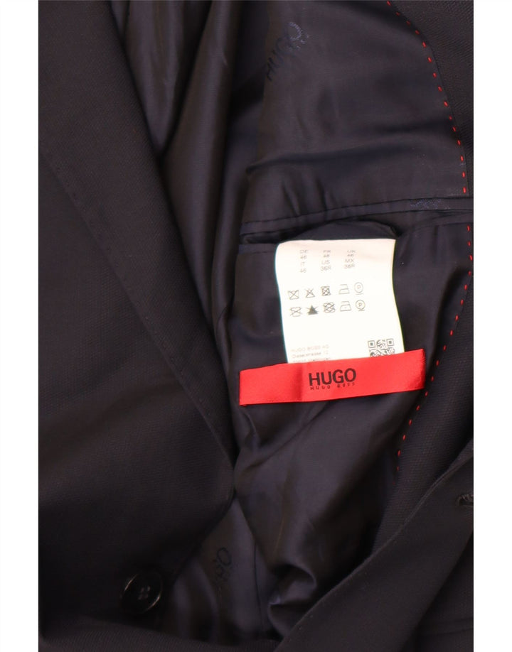 Hugo Boss Herre 2-knaps blazerjakke UK 46 Small Navy Blue Viscose