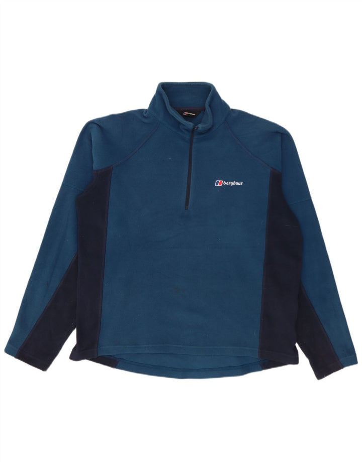Berghaus Fleece Jumper med lynlås til mænd Medium Blue Colourblock