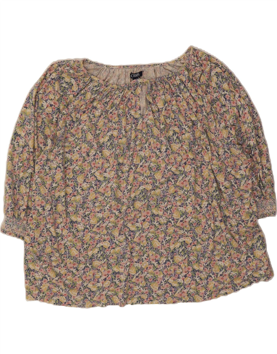CHAPS Womens Big & Tall Oversized Blouse Top UK 20 2XL Multicoloured Vintage Chaps and Second-Hand Chaps from Messina Hembry 
