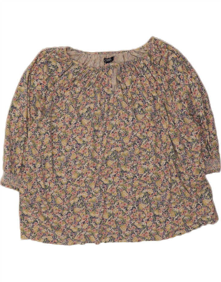 CHAPS Womens Big & Tall Oversized Blouse Top UK 20 2XL Multicoloured Vintage Chaps and Second-Hand Chaps from Messina Hembry 