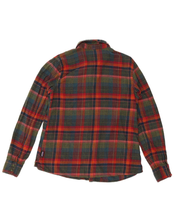 Patagonia Dame Langærmet Flannel Shirt UK 10 Small Multicolored Plaid