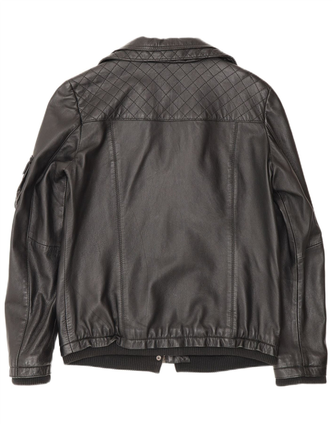 Lee Womens Cooper Læderjakke UK 12 Medium Sort