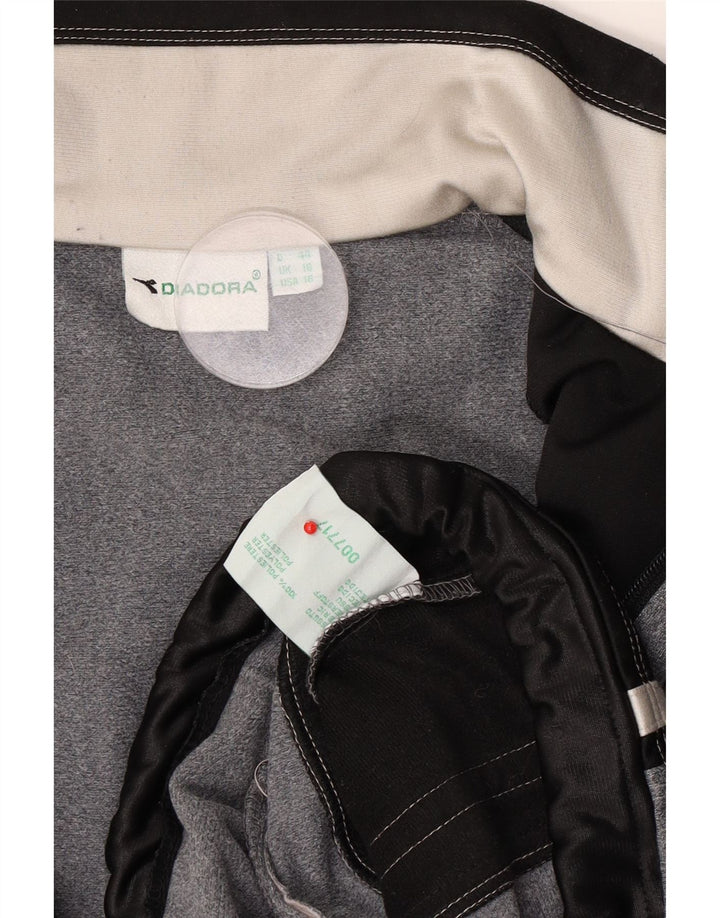 Diadora Womens Oversized træningsdragt Topjakke UK 18 XL Grå Colourblock