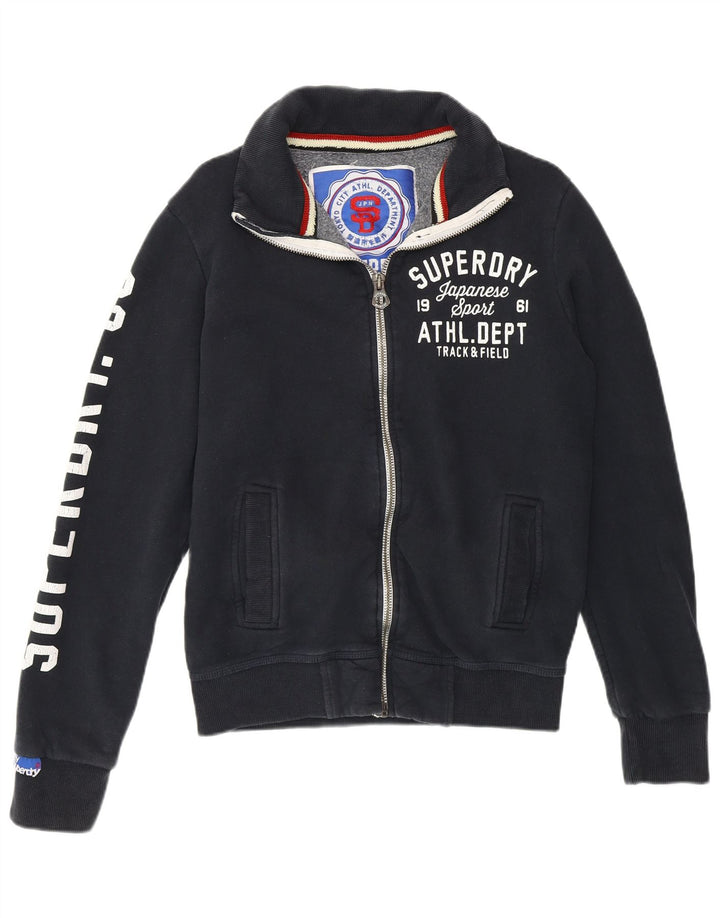 SUPERDRY Grafisk sweatshirt til mænd, lille marineblå bomuld