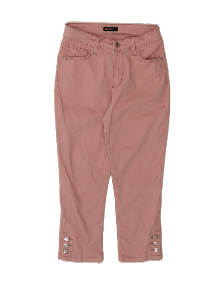 LEE Womens Modern Series Mid Rise Capri Jeans US 6 Medium W26 L22 Pink Vintage Lee and Second-Hand Lee from Messina Hembry 