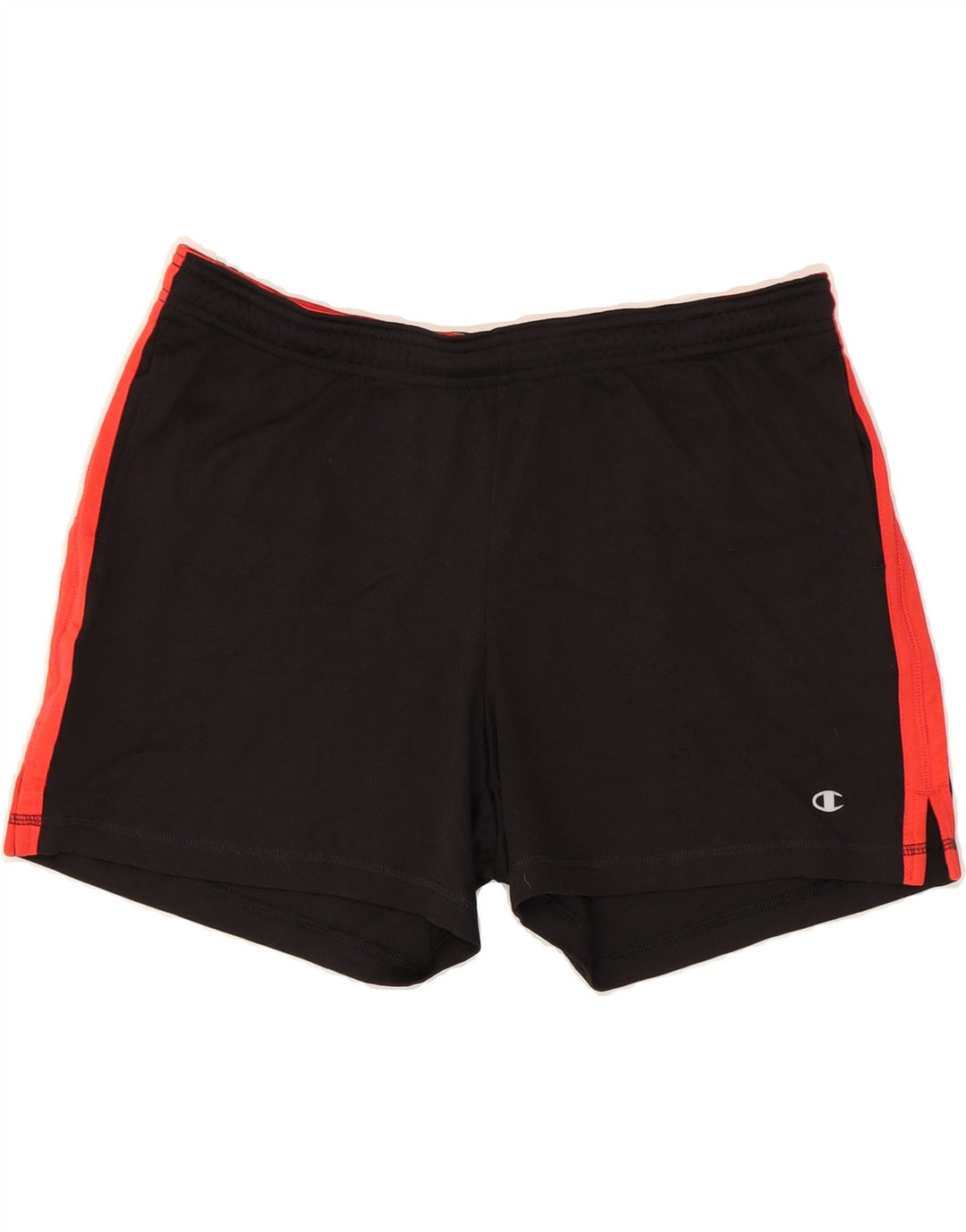 CHAMPION Womens Sport Shorts UK 14 Medium  Black Colourblock Polyester Vintage Champion and Second-Hand Champion from Messina Hembry 