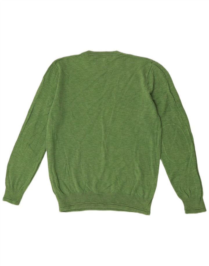 Marks & Spencer Herre V-hals sweater Medium Grøn Bomuld