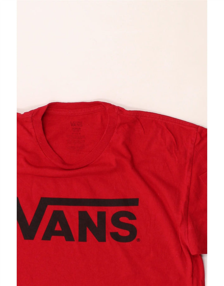VANS Mens Graphic T-Shirt Top Medium Red Vintage Vans and Second-Hand Vans from Messina Hembry 