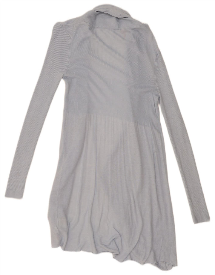 Phase Eight Womens Longline Open Cardigan Sweater UK 8 Small Blue Viscose