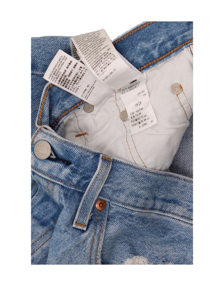 LEVI'S Womens 501 Distressed Denim Shorts W29 Medium  Blue Cotton Vintage Levi's and Second-Hand Levi's from Messina Hembry 