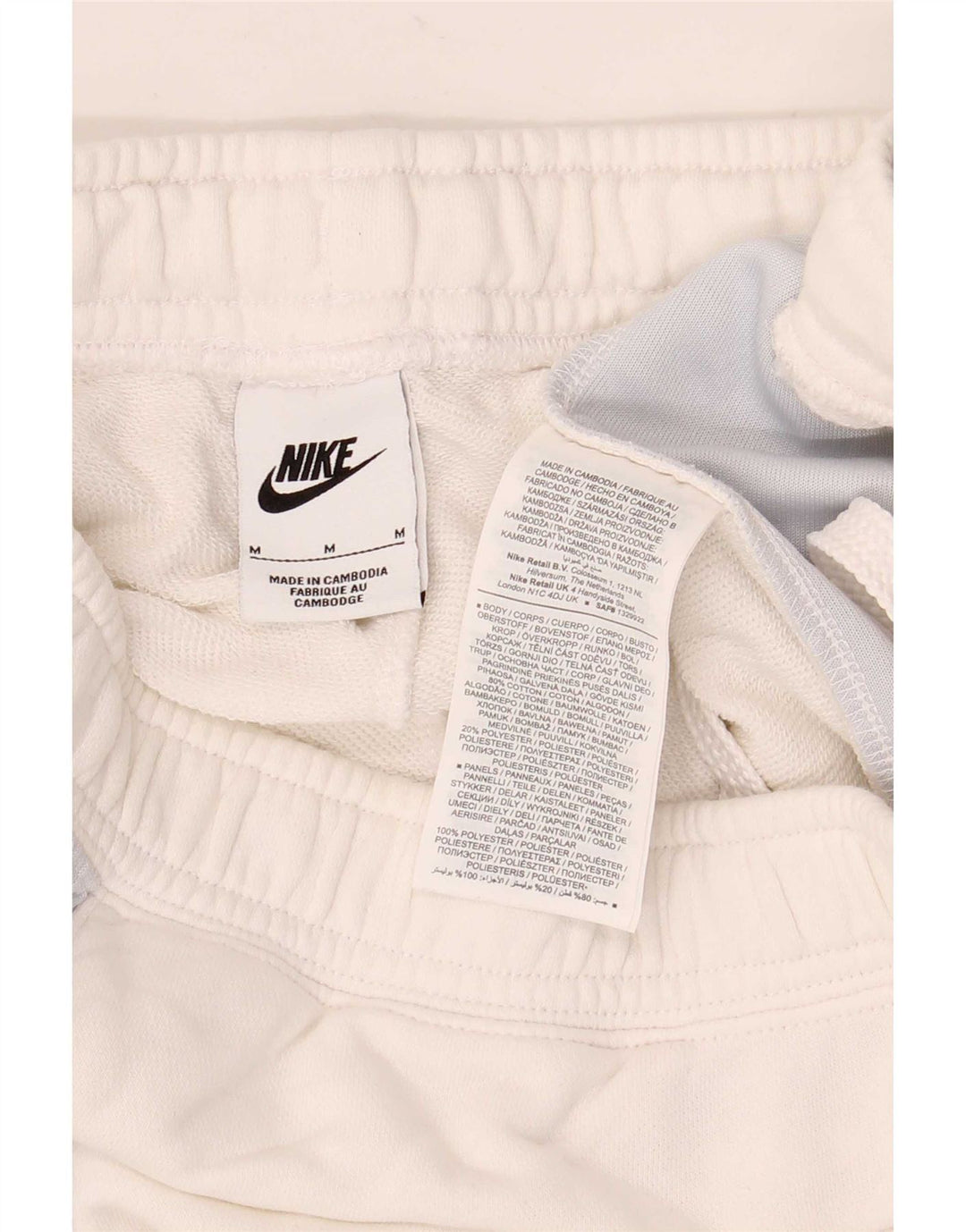 Nike Herre grafiske sportsshorts Medium White Colourblock Bomuld