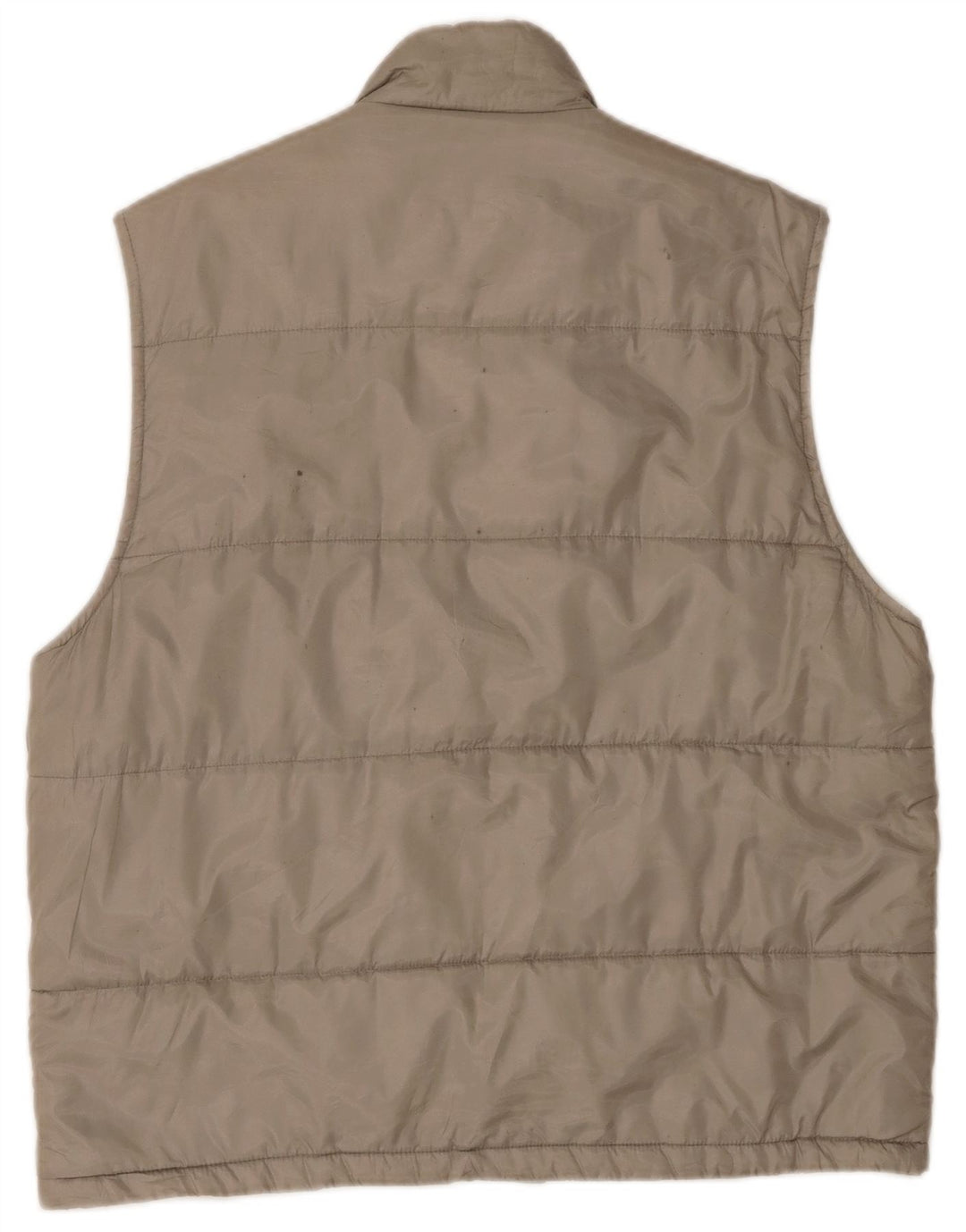 Zara Herre Polstret Gilet UK 42 XL Khaki Polyester