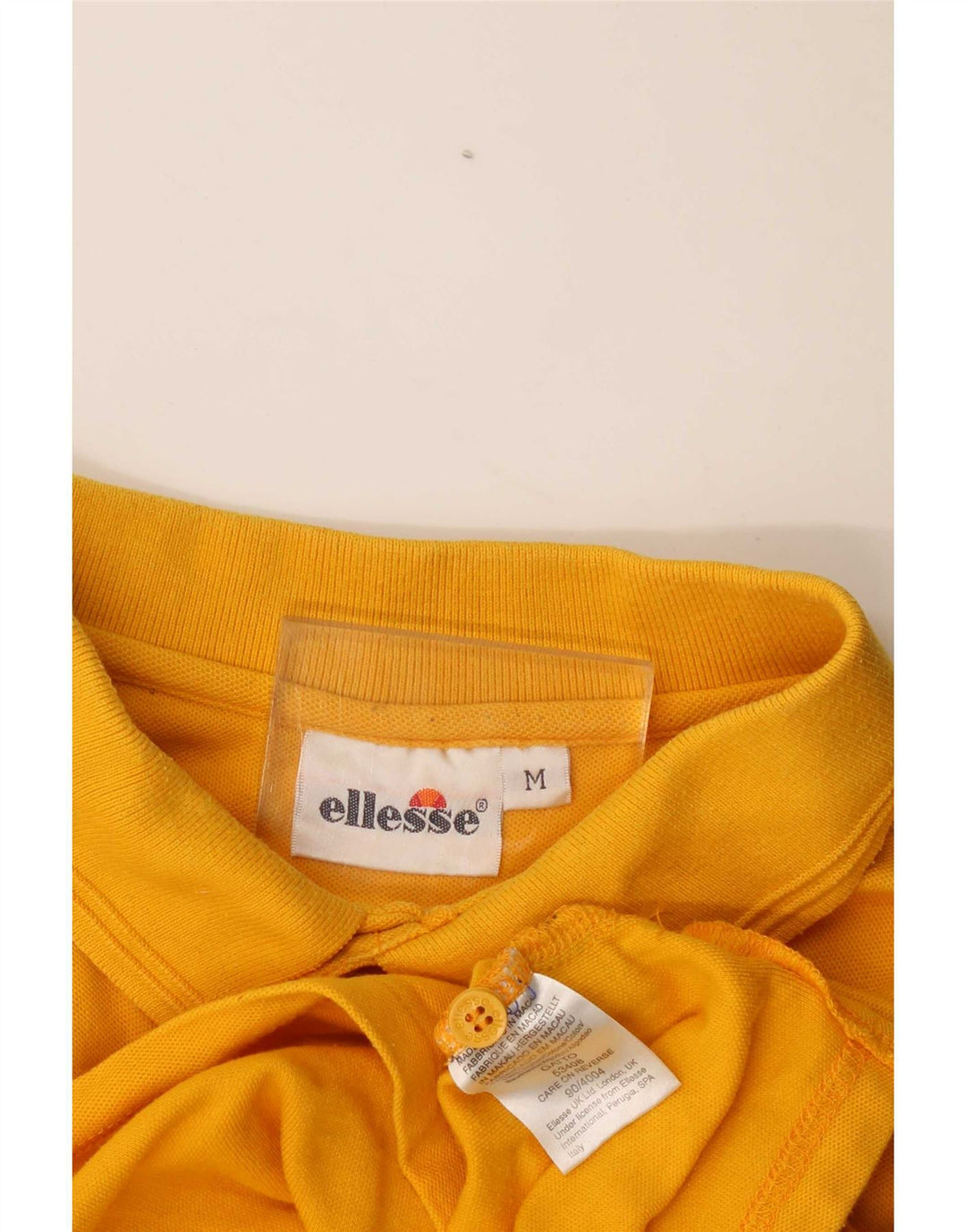 Ellesse Herre Polo Shirt Medium Gul Bomuld