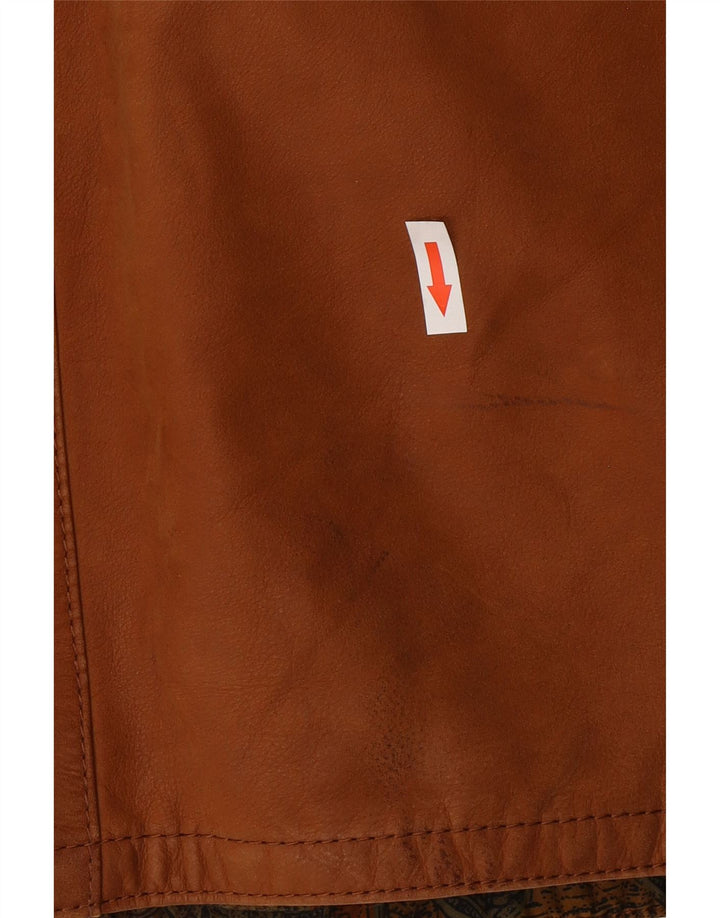 Vintage herre læderjakke IT 54 2XL Brun