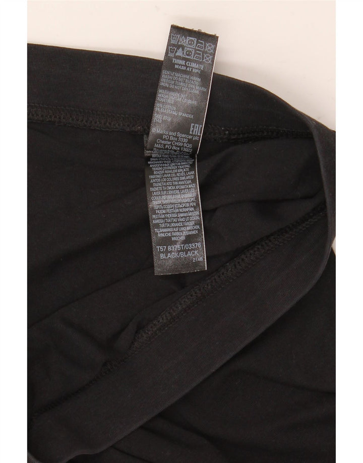 Marks & Spencer Dame Leggings UK 20 2XL Sort Bomuld
