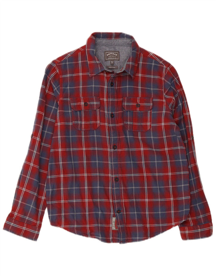 Fat Face drenge flannel skjorte 10-11 år rød ternet bomuld