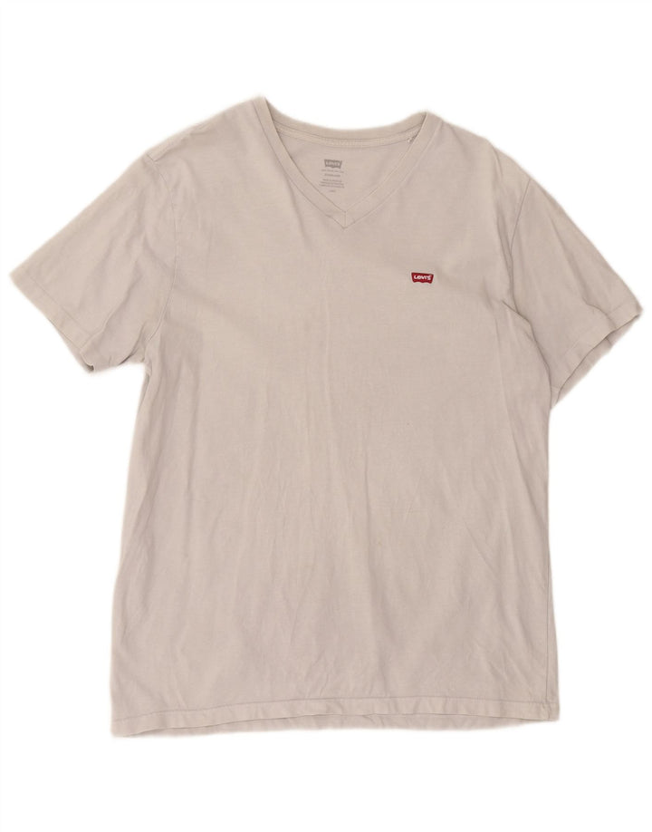Levi's Herre Standard T-Shirt Top Stor Hvid Bomuld