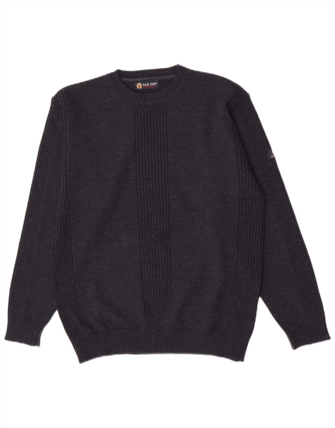 Sail Exp Herre Crew Neck Jumper Sweater IT 50 Medium Navy Blue Wool