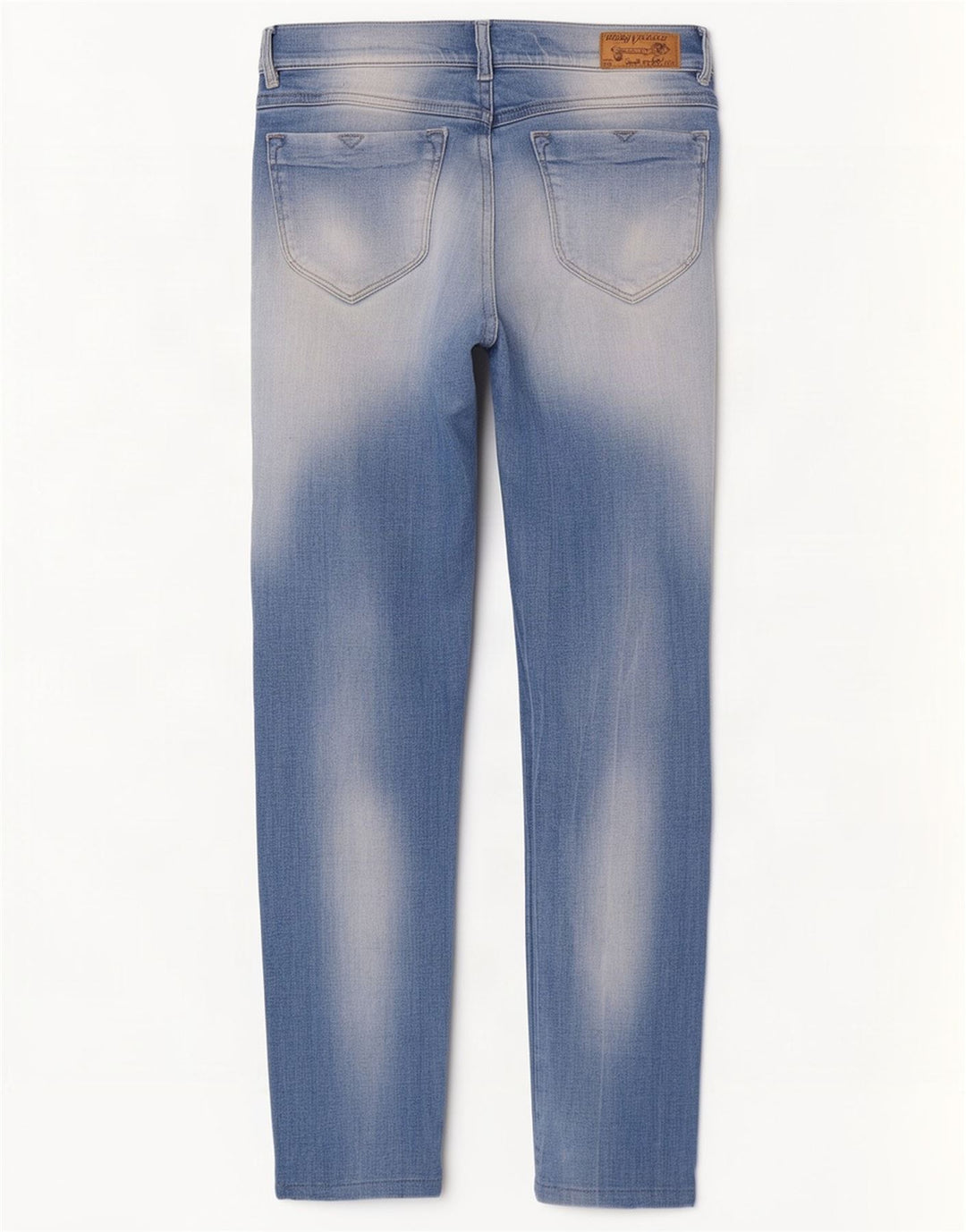 Diesel Dame Distressed Super Slim Jeans W29 L28 Blå Bomuld