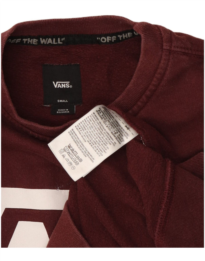 Vans Herre Grafisk Sweatshirt Jumper Lille Bourgogne Bomuld
