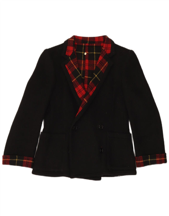 Vintage dobbeltradet blazerjakke til kvinder IT 42 Medium Black Check