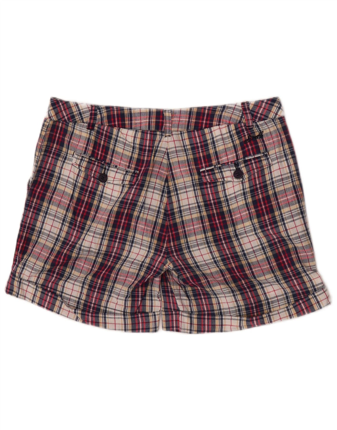Carrera chinoshorts til kvinder store W31 flerfarvet ternet bomuld