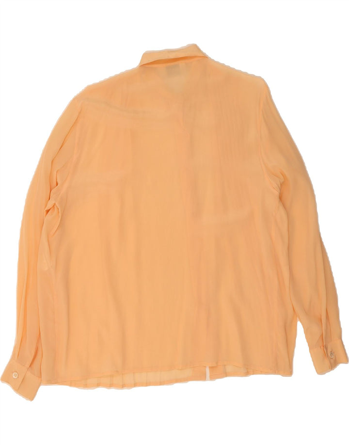 VINTAGE Womens Shirt Blouse IT 42 Medium Beige Silk Vintage Vintage and Second-Hand Vintage from Messina Hembry 