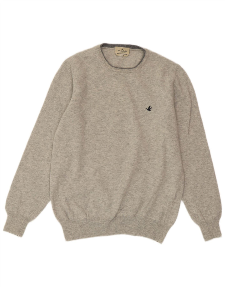 BROOKSFIELD Dame sweater med rund hals IT 52 2XL Grå Uld