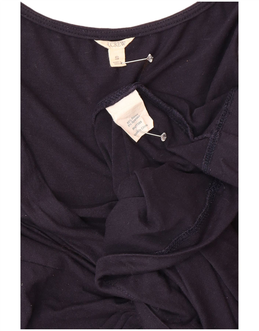 J. Crew Dame Ærmeløs Basic Kjole UK 10 Small Navy Blue Rayon