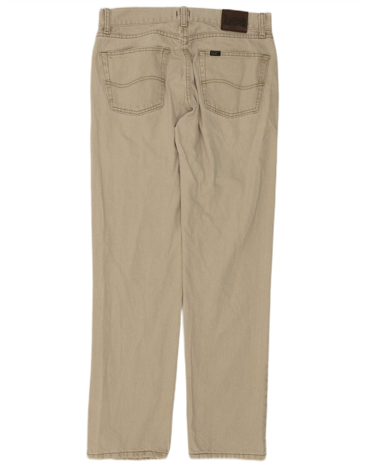 Lee Herre Regular Fit Casual Bukser W32 L34 Beige Bomuld