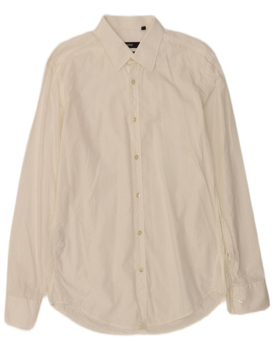 Hugo Boss Herre Slim Fit Skjorte Størrelse 38 15 Medium Hvid Bomuld
