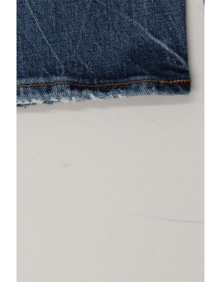 ABERCROMBIE & FITCH Stretch lige jeans til mænd W31 L32 Blå bomuld 90'erne