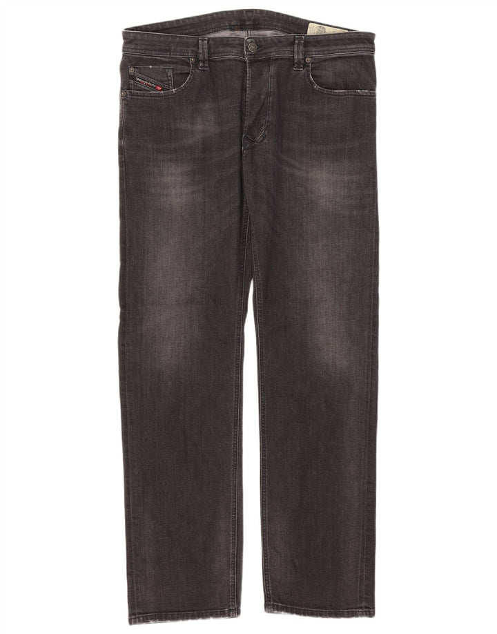 Diesel Herre Larkee Regular Straight Jeans W38 L32 Grå Bomuld
