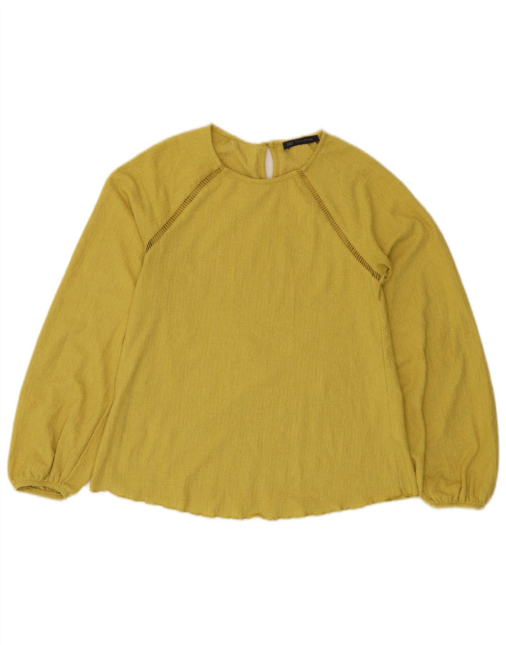 Marks & Spencer Dametop Langærmet UK 6 XS Gul Polyester