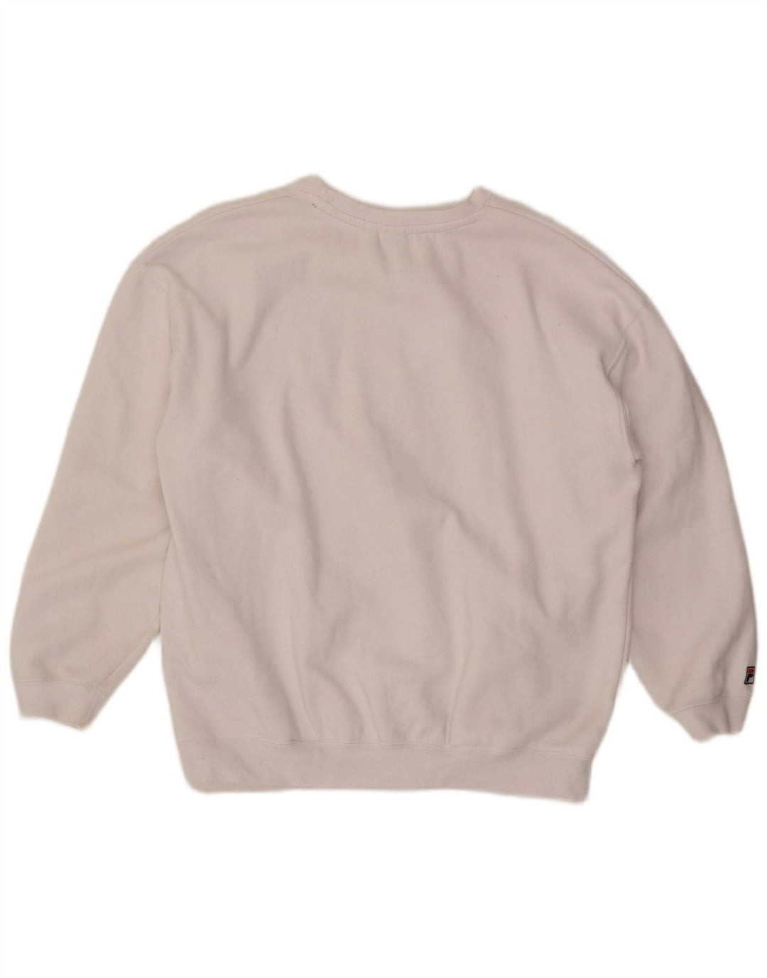 Fila Herre Grafisk Sweatshirt Jumper Stor Hvid Bomuld