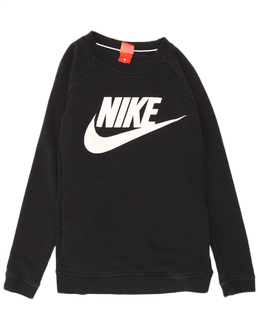 Nike Dame Grafisk Sweatshirt Jumper UK 10 Small Black Bomuld