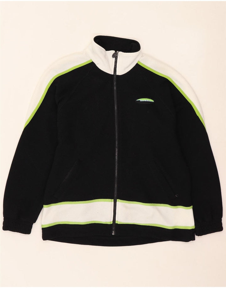 Lotto Womens Oversized træningsdragt Top Jacket UK 10 Small Black Colourblock