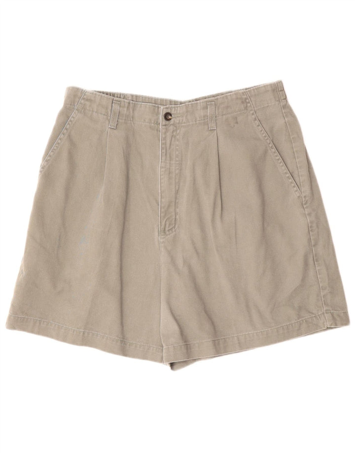 Dockers kvinders højtaljede chinoshorts US 14 XL W32 grå bomuld